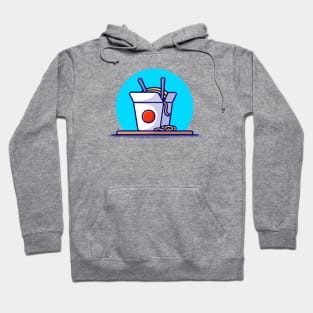 Ramen Noodle With Chopstick Cartoon Vector Icon Illustration Hoodie